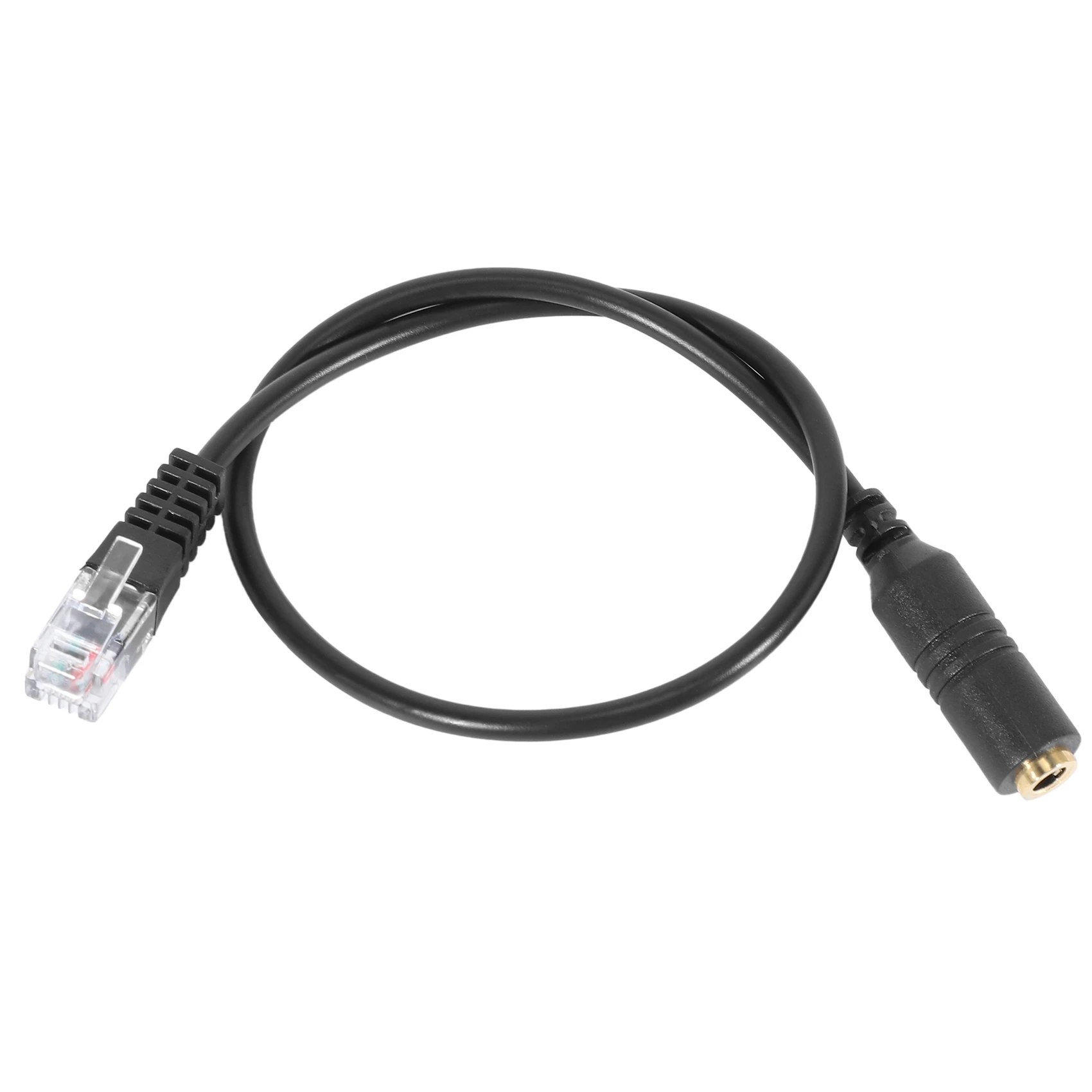 Adaptador de telefone rj9 para 3,5 fêmea, cabo conversor, pc, computador, fone de ouvido, 1pc