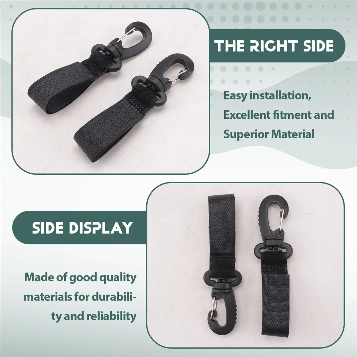 

#19M Outdoors,Paddle Storage Clip Paddle Holder Kayak Boat Fishing Rod Holder Clip (Black)