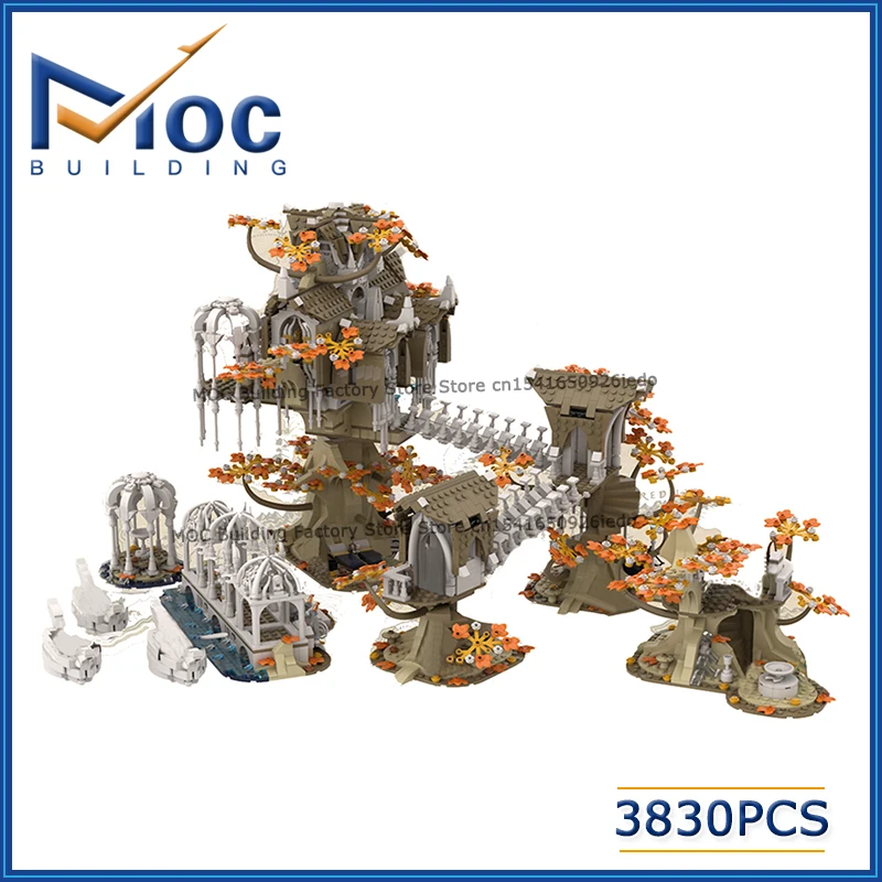 Moc blocos de construção famoso castelo arquitetura modelo clássico filme cena diy montar tijolos coleção exibição presentes natal