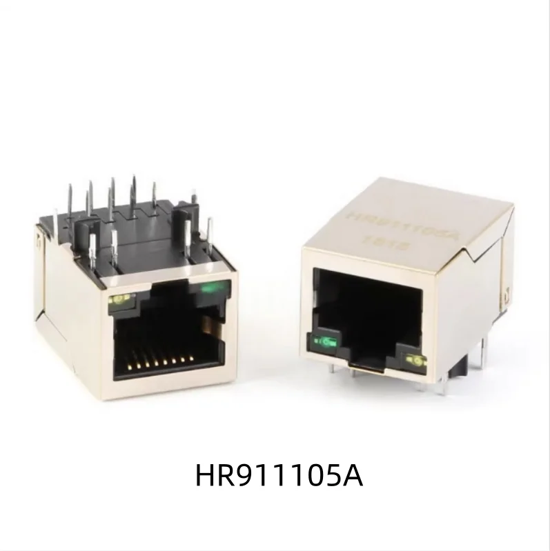 HR911105A RJ45 socket - with LED light network isolation transformer filter