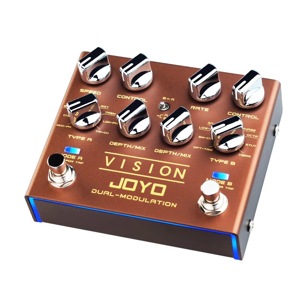 JOYO R-09 VISION Multi Effects Modulation Pedal Dual Channel Each 9 Effects with IR Cabinet Simulation Drum Machine+Looper