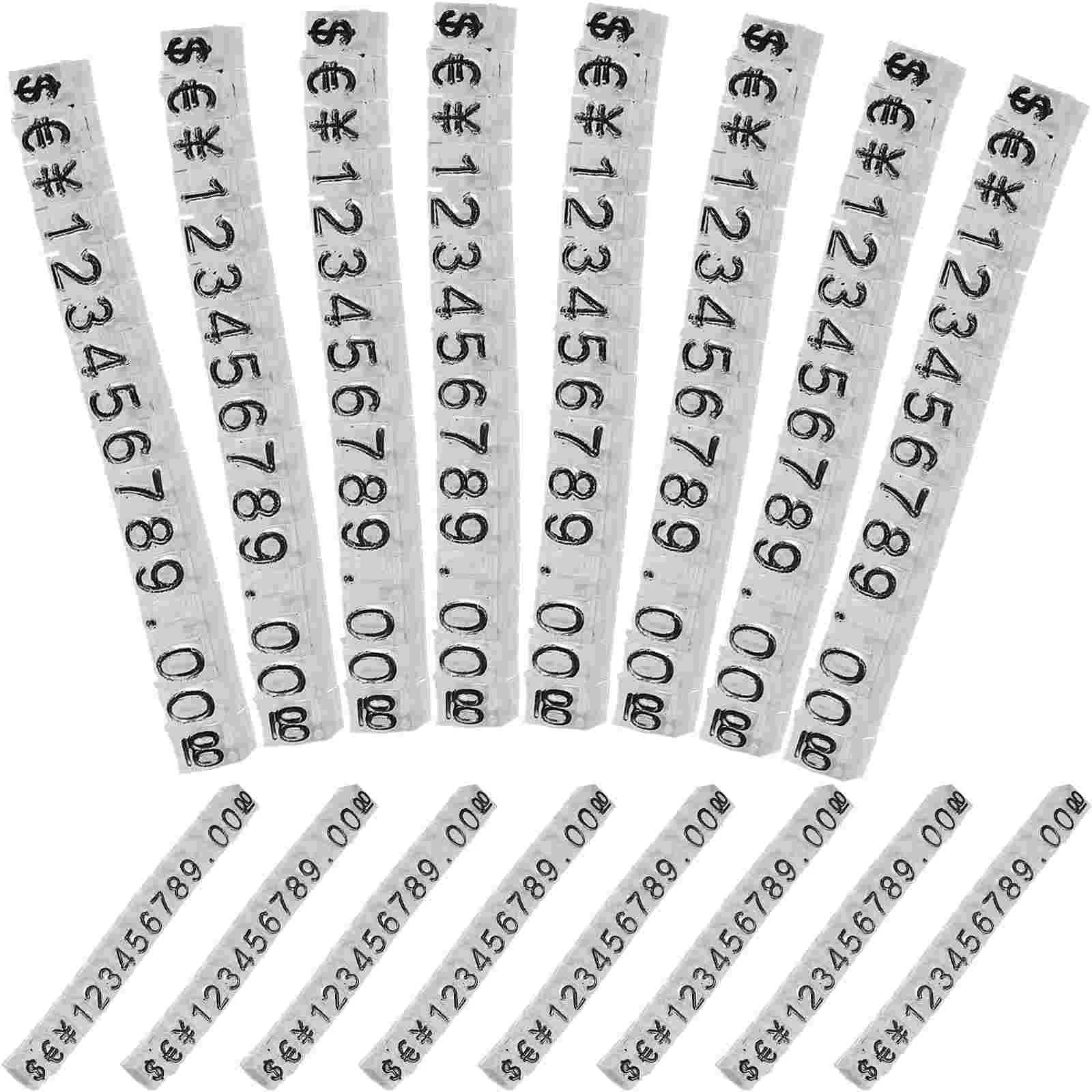 20 Pcs Price Tag Display Tags Jewelry for Pricing Stand Label Cube Blocks Mini Counter Adjustable