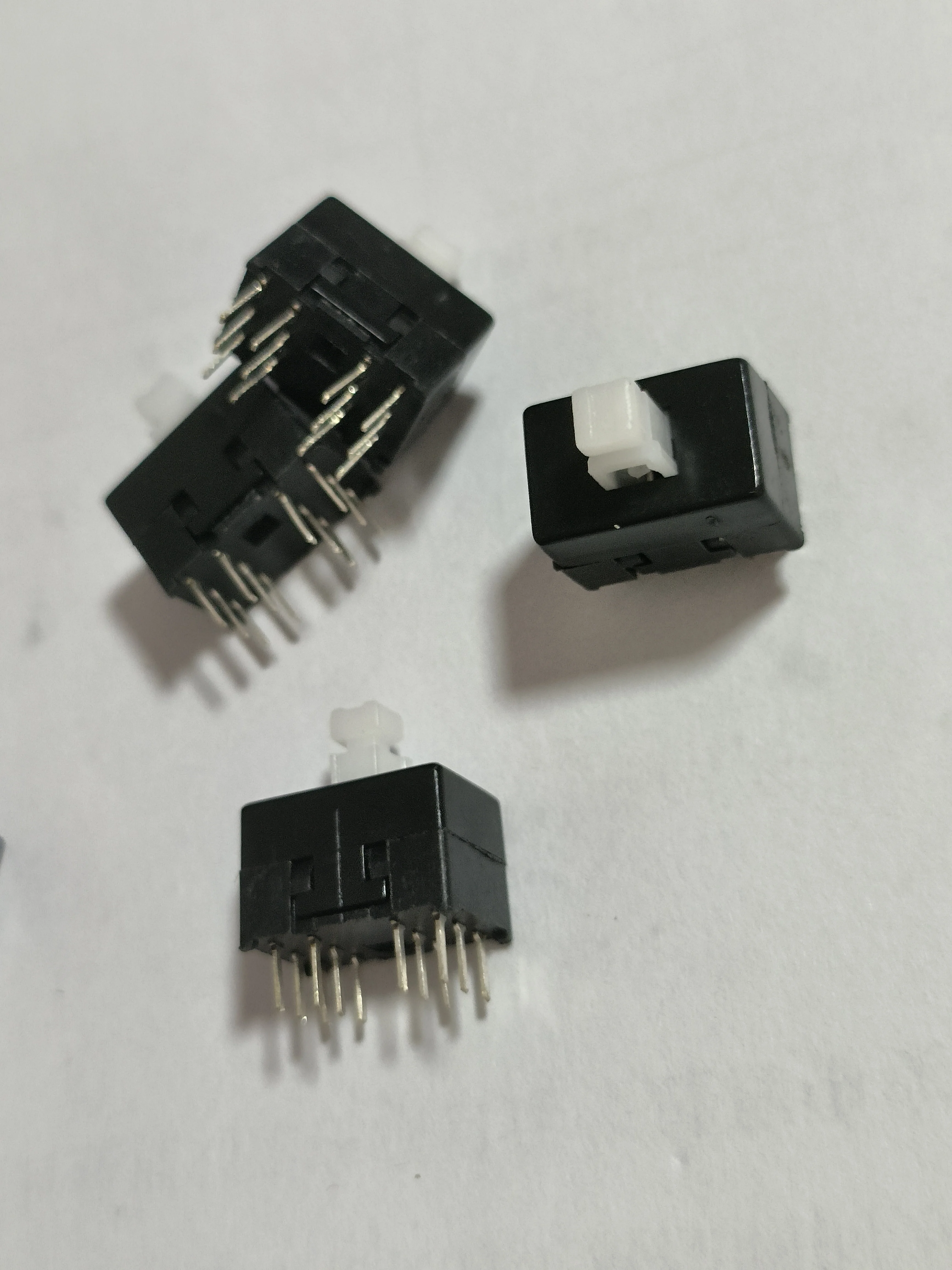 YYT 10PCS 12 Pin Self-Locking Key Switch 8.5x13mm Mini SPST Micro Switch for Mixer