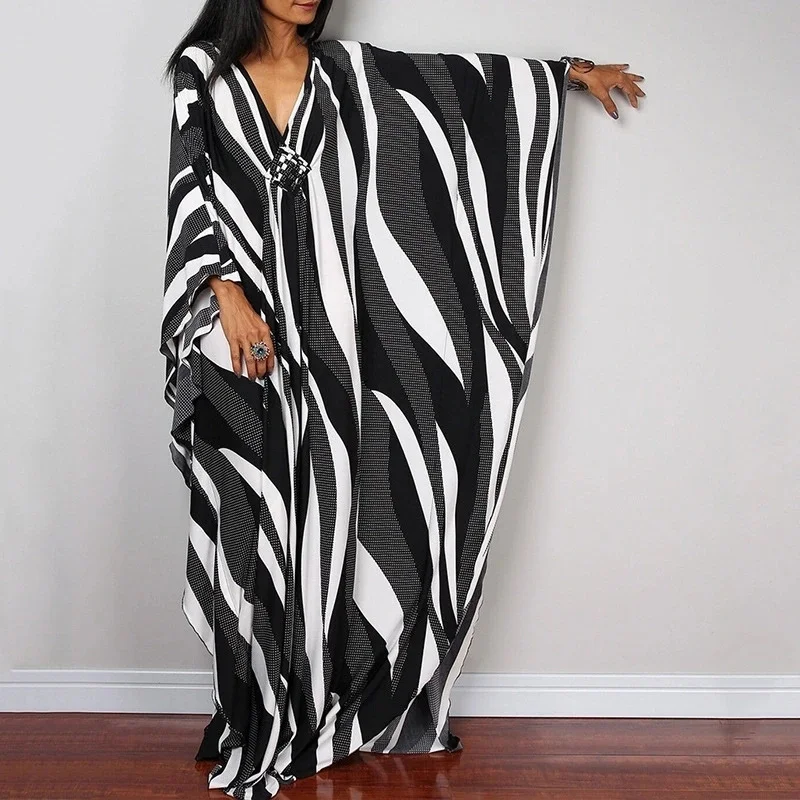 Fashion Maxi Long Dress Summer Sunscreen Smock Casual Loose Beachwear Shirt Vacation Bathing Suit Bikini Cover-Ups For Women