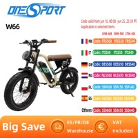 ONESPORT W66 E-bike 500W Powerful Motor 48V13.5AH Battery Mountain Electric Bike 20*4.0 Inch Tire Motorcycle Electric Bicycle