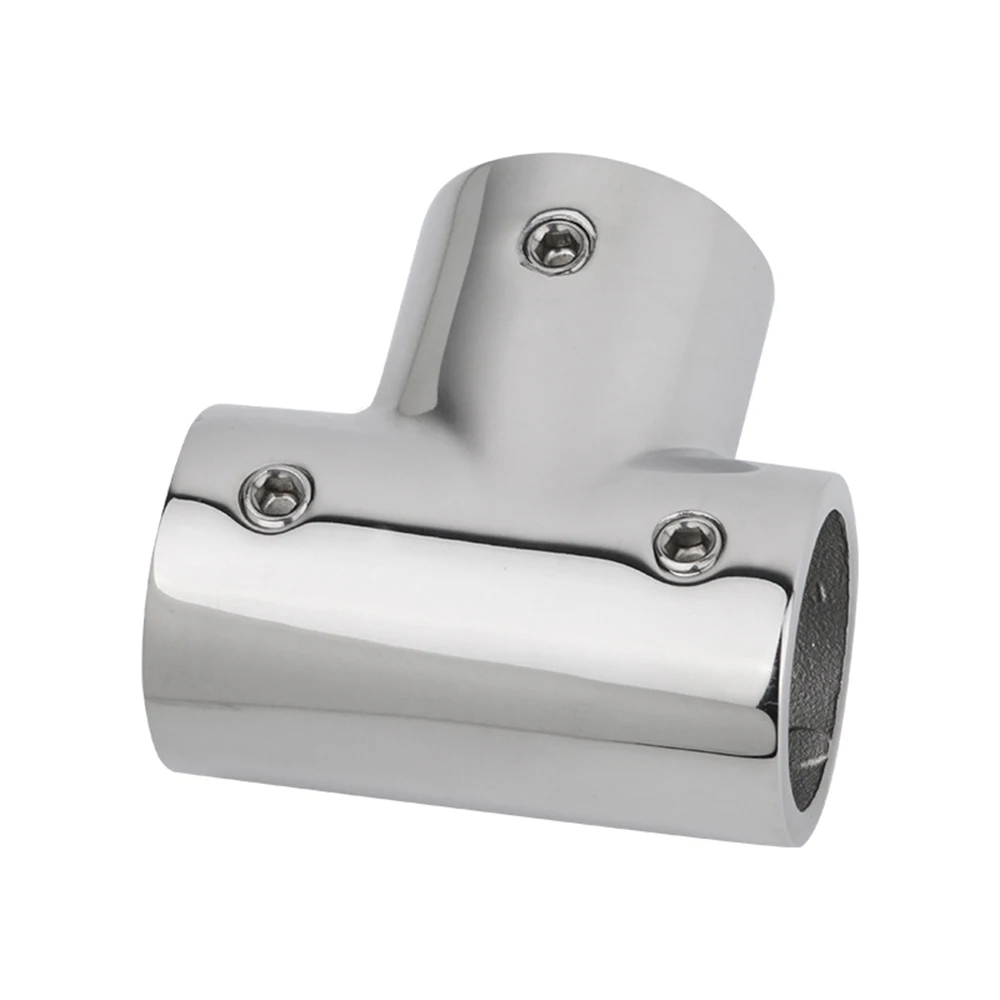 Boat 22/25/30/32mm 90 degree 316 Stainless Steel Tees Marine 3-way Handrail Fittings Tube Pipe Connector Marine Hardware