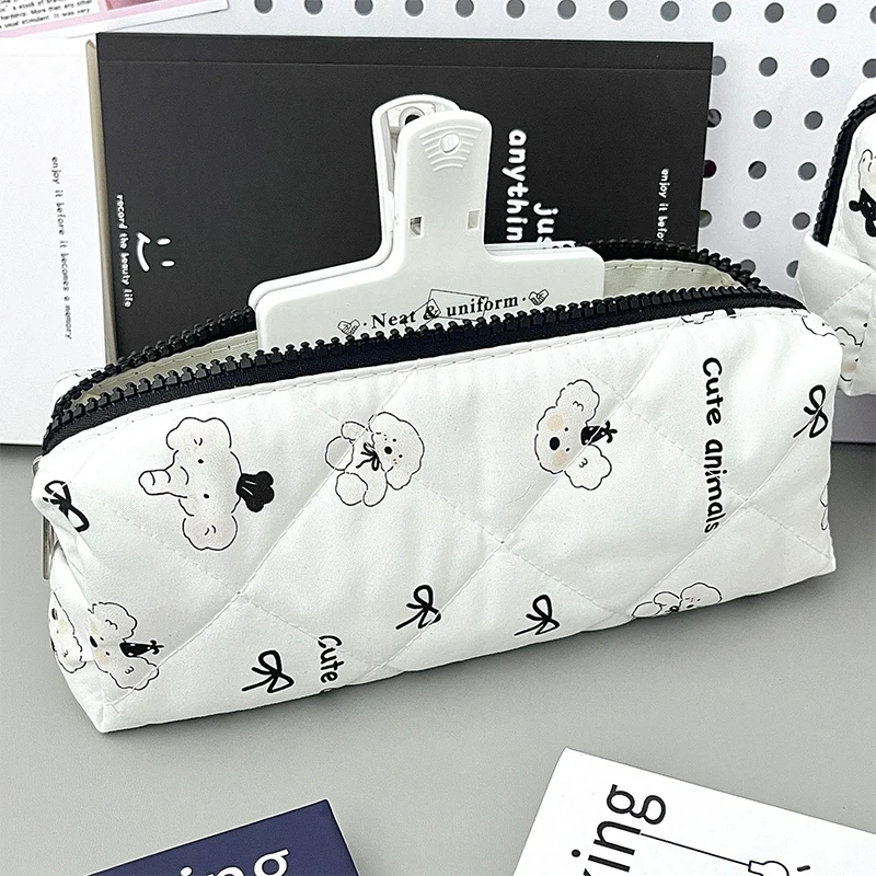 Cartoon Pencil Pouch Cute Doll High-capacity Stationery Storager School Supplies Multifunctional Makeup Tool Storage Gift