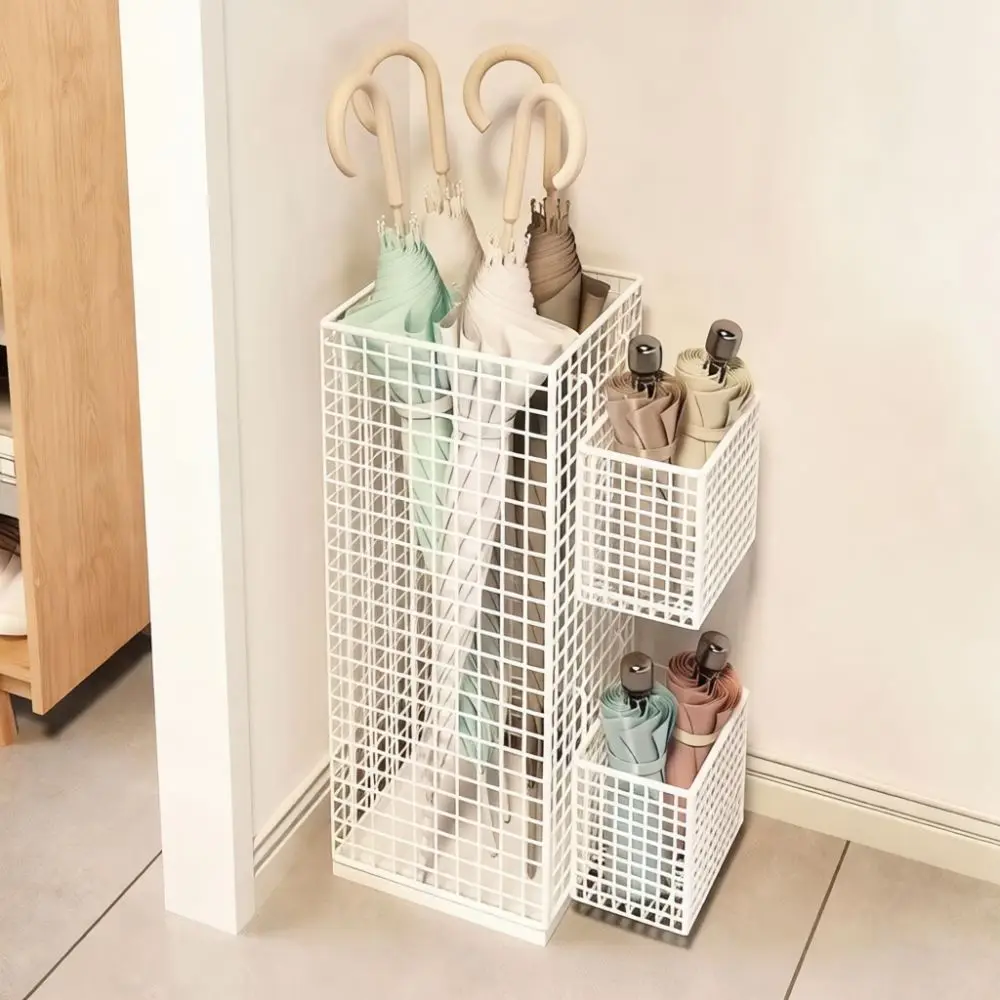 Metal Art Storage Basket Calligraphy Scroll Holder Painting Drawing Paper Organizer Stand Container Home Office Decor