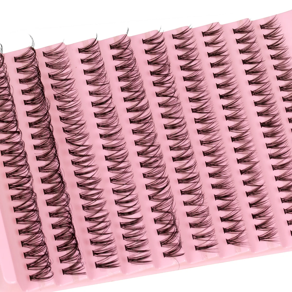 속눈썹 클러스터 키트 믹스 길이 개별 자연스러운 속눈썹 연장 키트 C 컬 자연스러운 룩 부드러운 본드 및 씰 트위저 포함