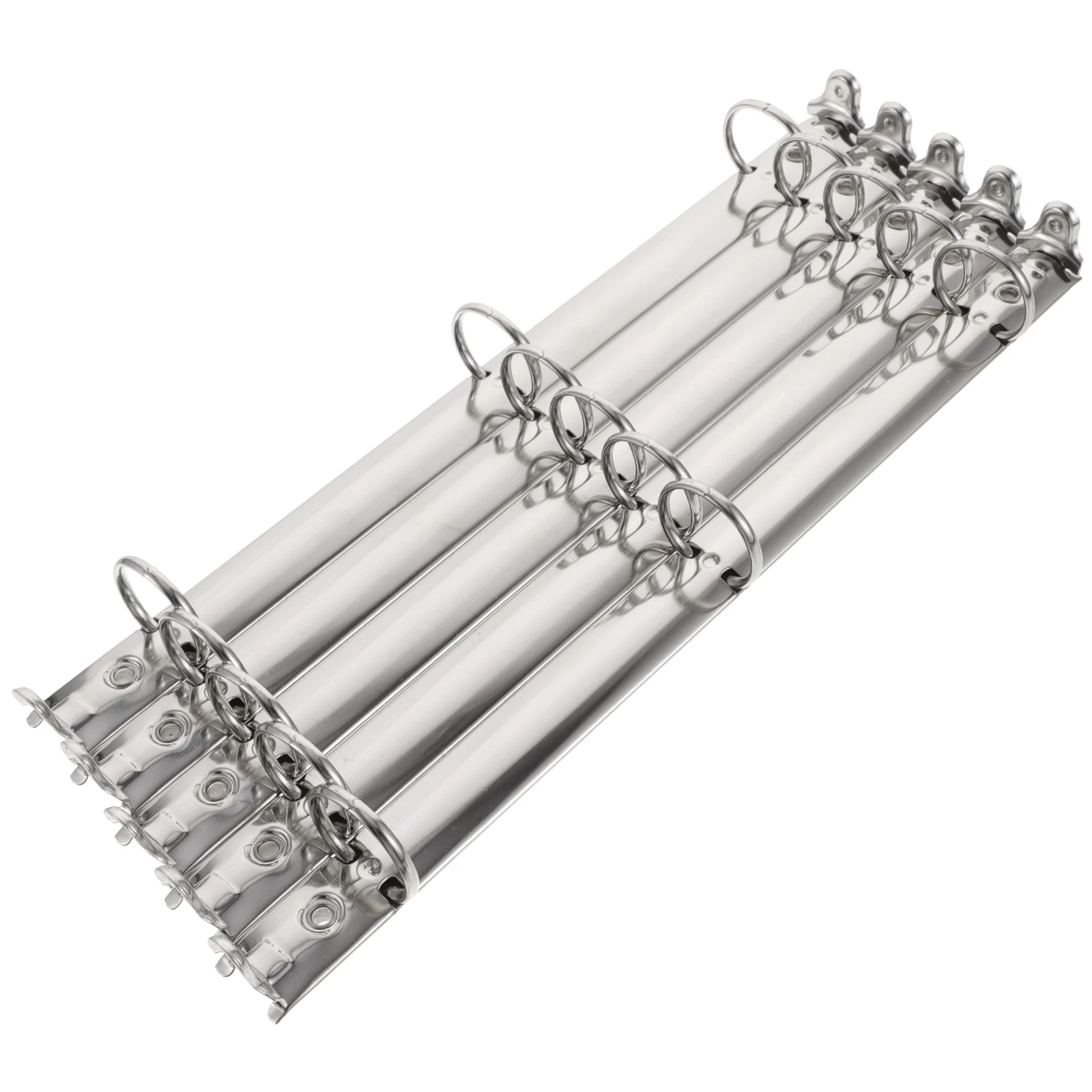 

5Pcs Metal Binder Mechanism Replacement Kit Metal Three Hole Binder Spine Office Accessory Notebook Binding Students Teachers