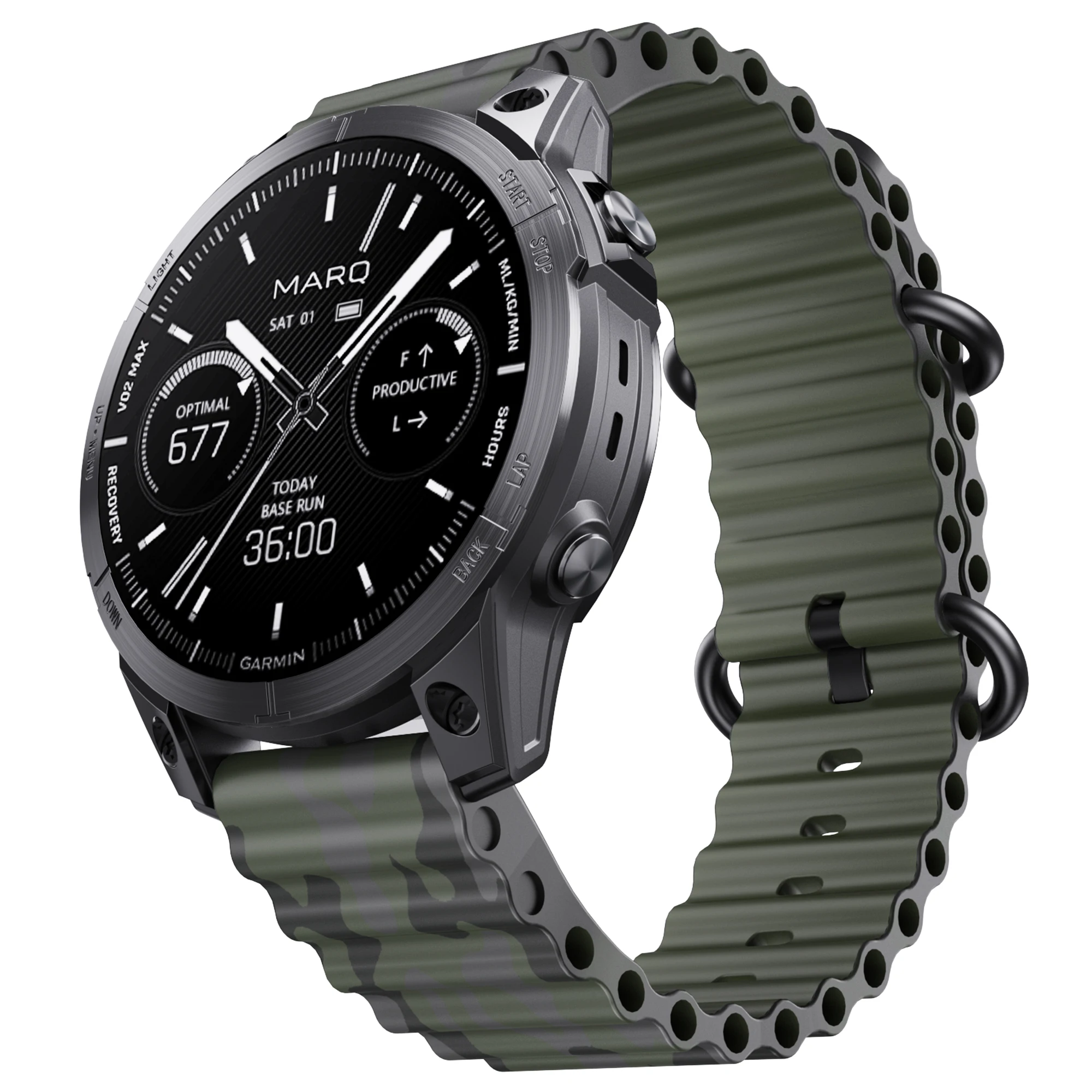 22 26mm Silicone Ocean Strap for Garmin Fenix 6 Pro/7/5 Camo Band for Instinct 2/Forerunner 965/Approach S62 Watchband