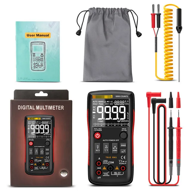 

Q1 Digital Multimeter 9999 Counts AC DC Multimeter For Measuring Capacitance