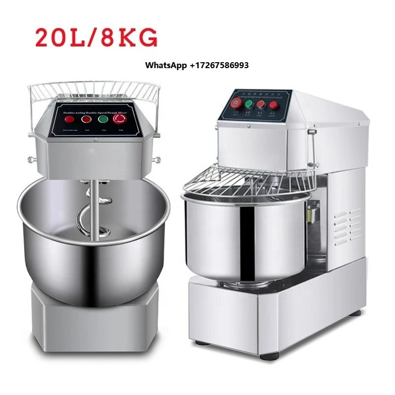 Heavy Duty Spiral Dough Kneader 3Kg 5Kg 8Kg 10Kg 12Kg 15Kg 20Kg 25Kg 50Kg 100Kg Bread Pizza Flour Mixer for Bakery Factory