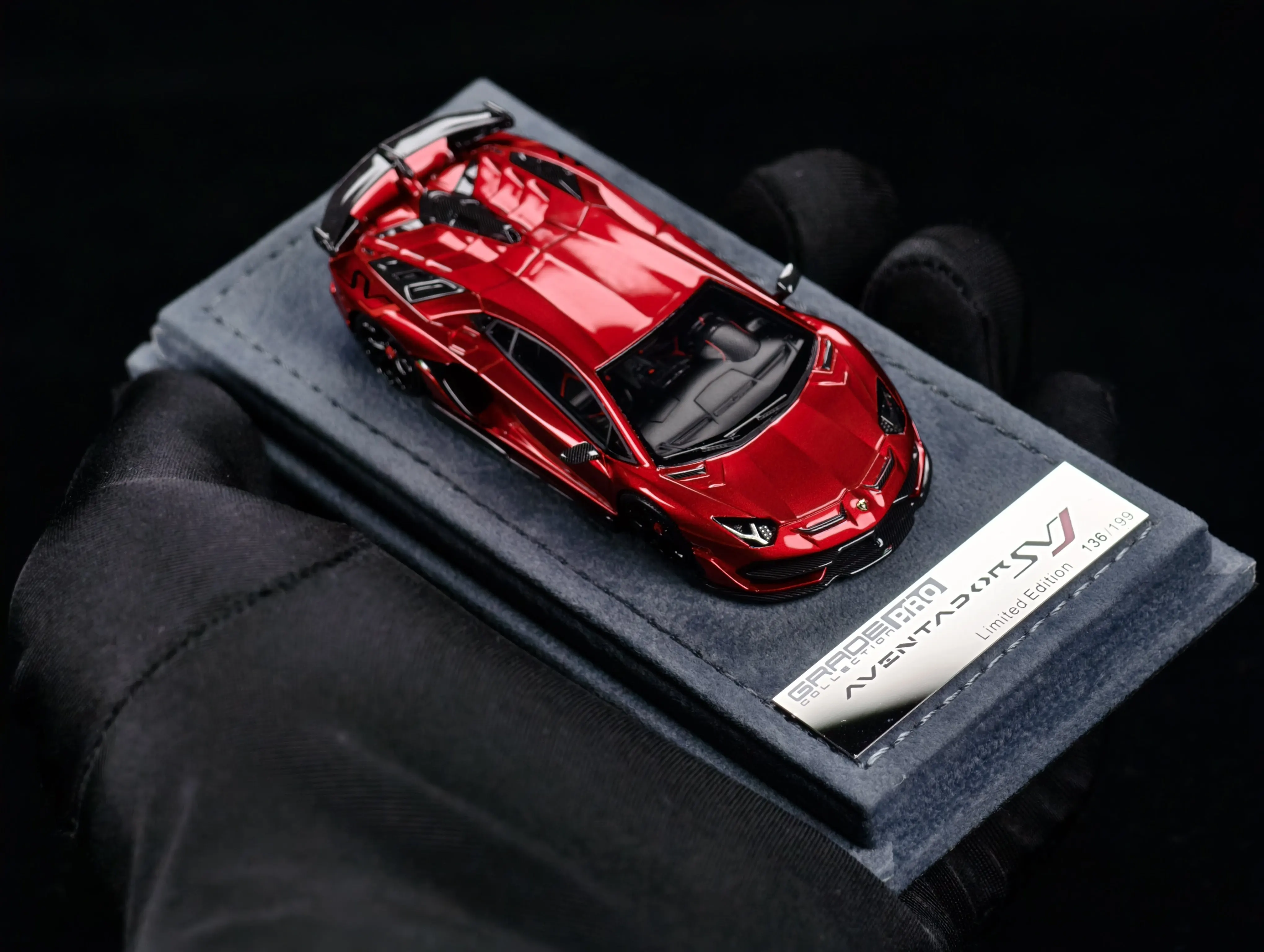 1:64, Novitec Lamborghini Aventador SVJ LP770, verzamelmodel van statische miniatuursimulatieauto van hars, kamerdecoratie.