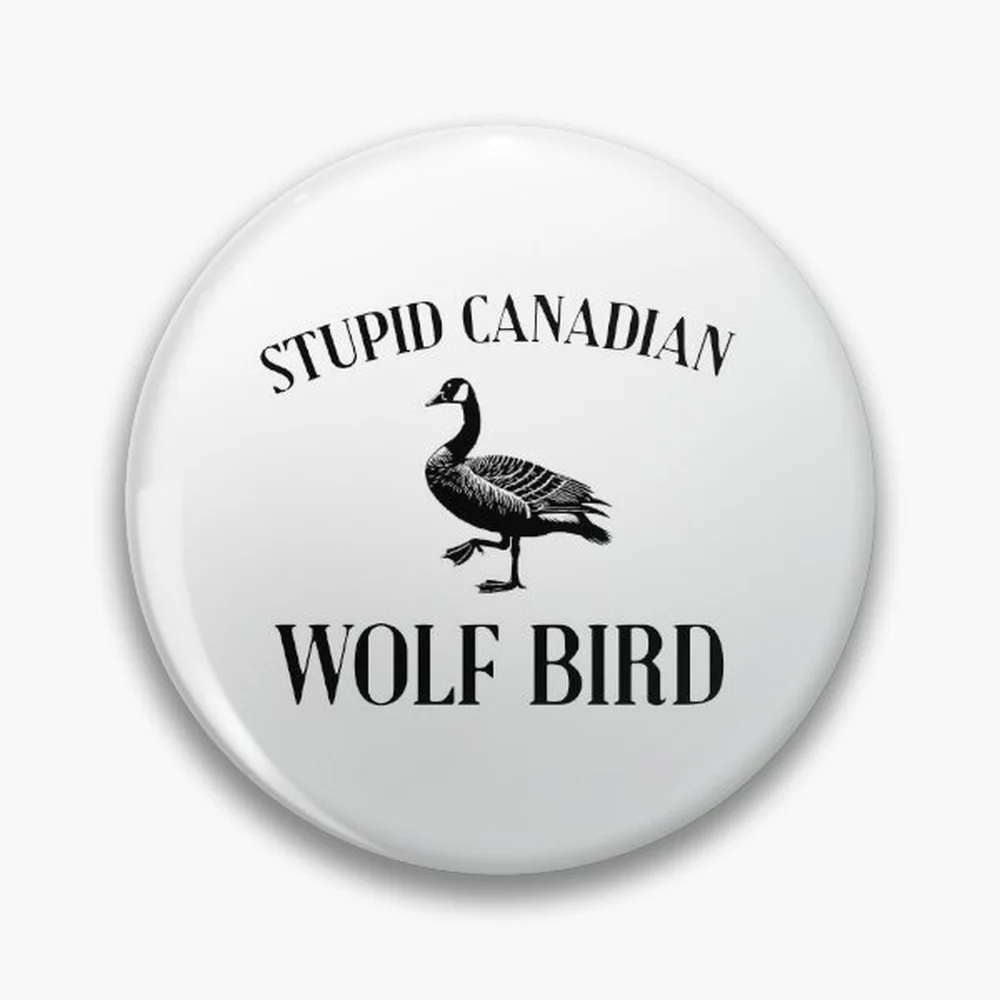 Stupid Canadian Wolf Bird Heated Rivalry Pin Holographic Star Heart Pin Brooches Laminated Button Fashion Accessory