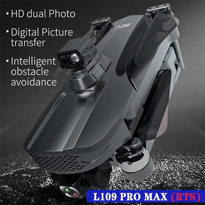 L109 PRO MAX RTS Drone 4K Professional HD Dual Camera 360° Obstacle Avoidance Brushless GPS WIFI Drones FPV RC Quadcopter Toy