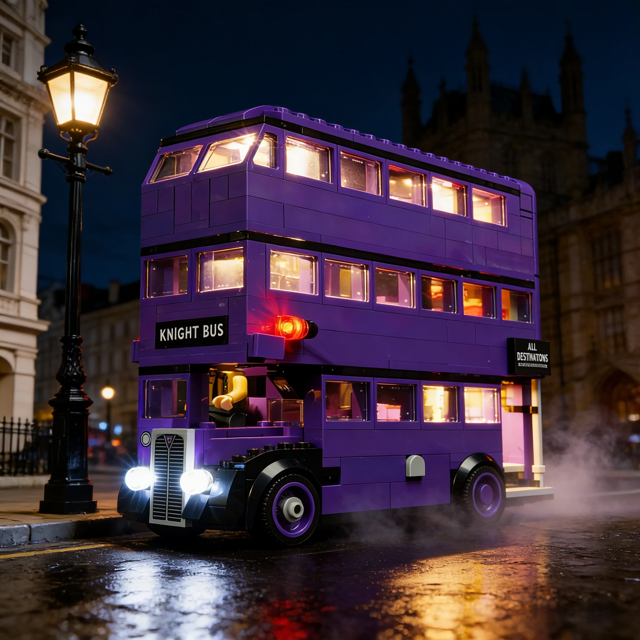 

Светодиодная дополнительная подсветка (без модели) для LEGO Knight Bus Adventure 76446, простая установка, скрытая проводка, только светильники с батарейным отсеком.
