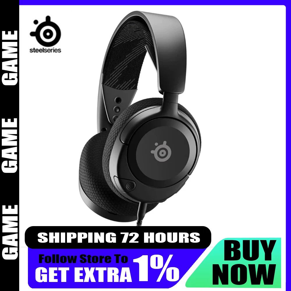 

SteelSeries Arctis Nova 1 High-Fidelity Lightweight Noise Cancelling esport Mic PC PS5/PS4 Switch Xbox Esports Gaming Headset