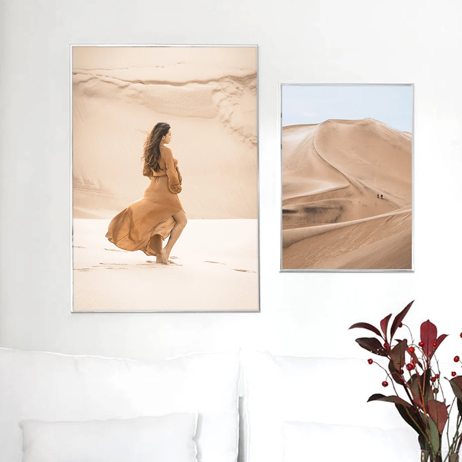 Desert Galloping Horse Girl Straw Quote Wall Art Canvas Painting Nordic Posters And Prints Wall Pictures For Living Room Deco