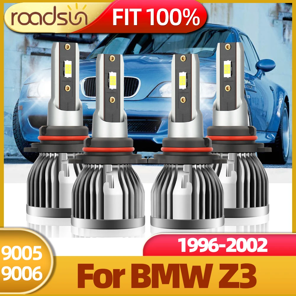 4X Car Light LED Headlight 9005 HB3 9006 HB4 26000Lm 110W High Low Beam Bulbs For BMW Z3 1996 1997 1998 1999 2000 2001 2002