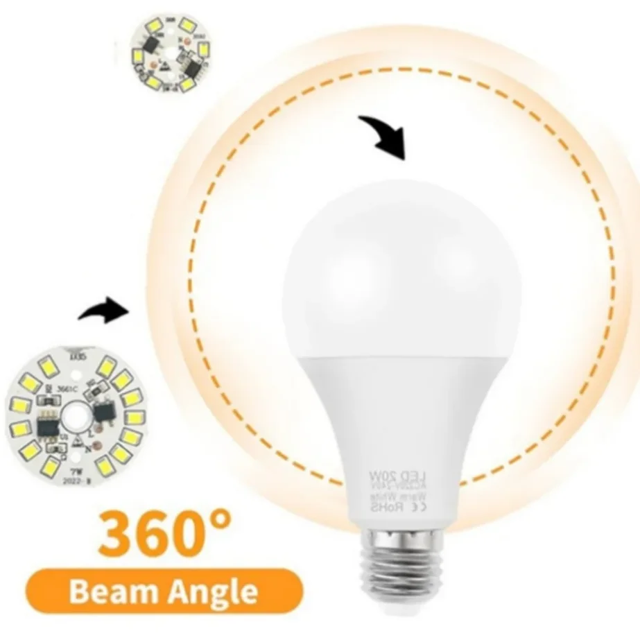 PaaMaa lámpara de parche de bombilla LED, placa SMD, módulo Circular, placa de fuente de luz para bombilla, CA de 220V, foco de Chip Led Downlight