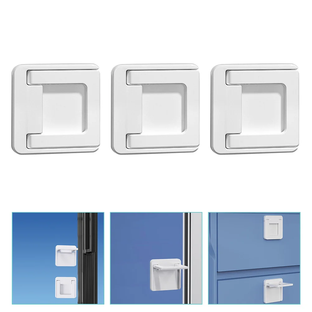 

3pcs Sliding Door Window Security Child Proof Safety Lock Durable Abs Material Easy Install No Drilling Sliding Glass Door Lock