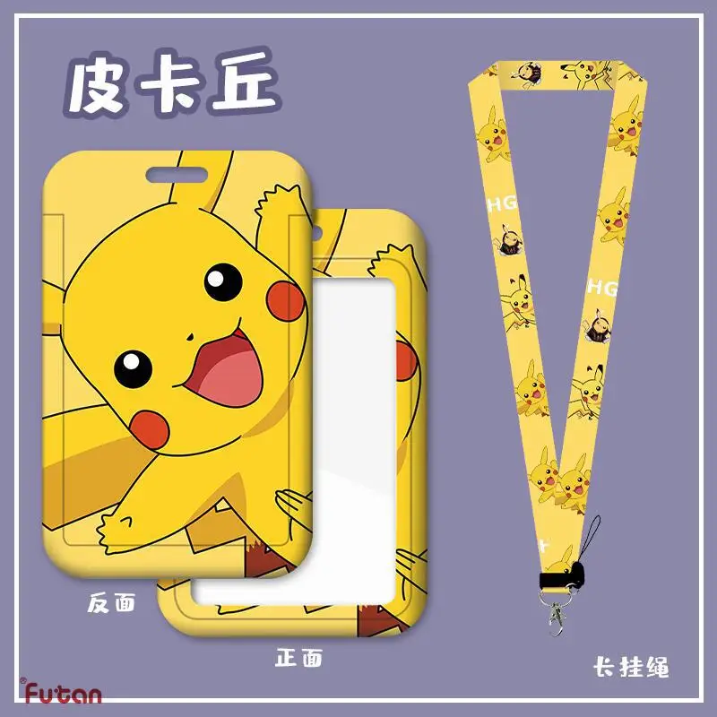 Cordón de Pokémon de Anime para llavero, correa para el cuello, tarjeta de identificación, soporte para insignia de juguete, Pikachu, USB, accesorios para llaveros, regalos