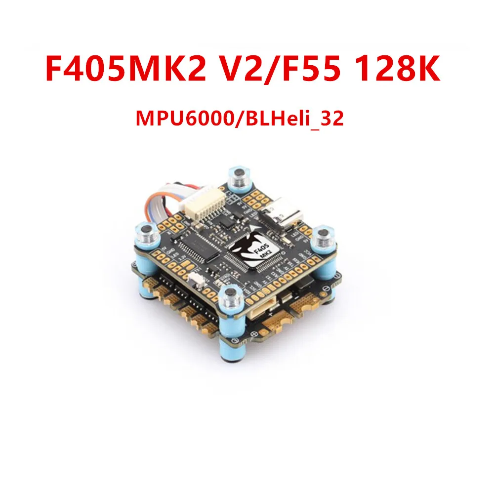 Controlador de vuelo MAMBA F405MK2 V2 MPU6000/Dshot300/600/1200 MAMBA f55 _ 128k 55A BLHeli_32 BL32 ESC Stack 30MM/M3, en stock