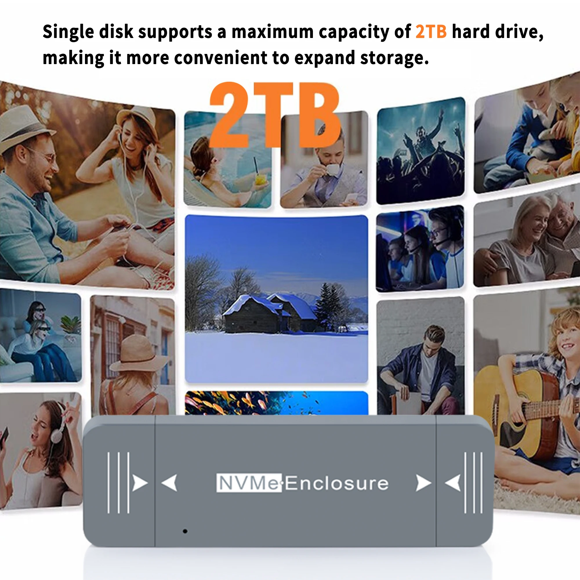 M.2 nvme 2230 ssd gabinete usb a/c adaptador 10gbps usb3.2 gen2 caixa externa para computador desktop tablet pc telefone sn740/bg4