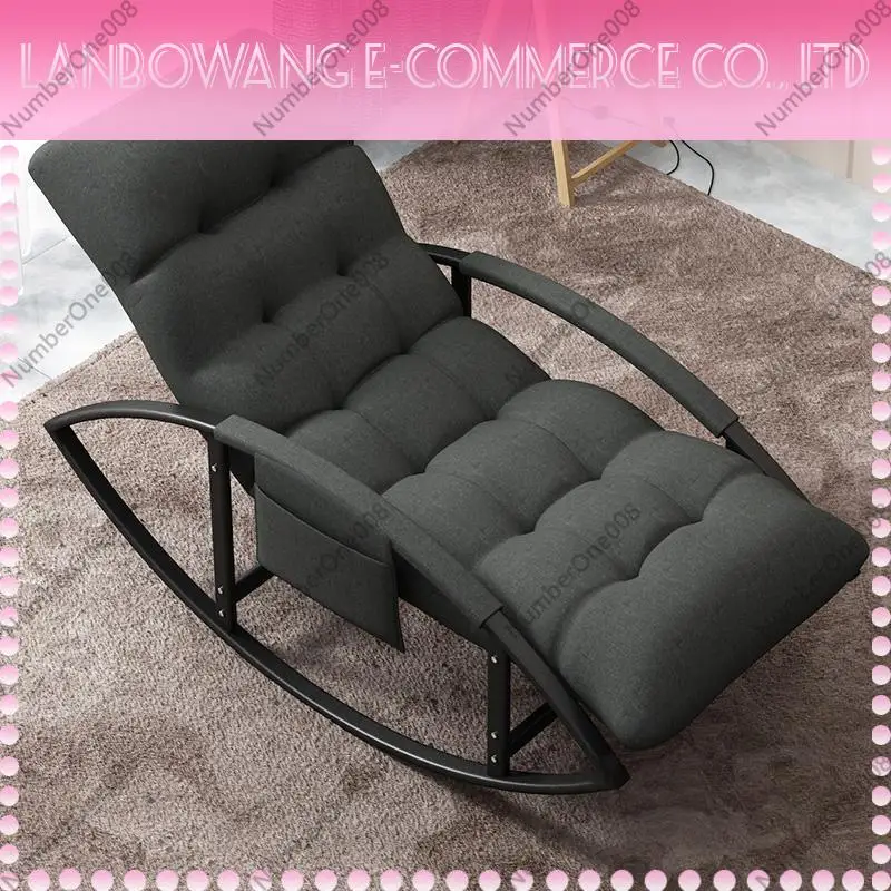 Folding Rocking Recliner Chair for Living Room Balcony, Adjustable Lounge Chair Relaxing Sofa for Adult