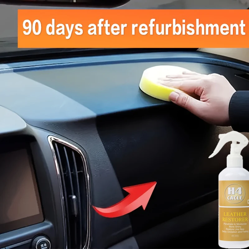 D22 Plastic Leather Restorer Car Interior Shine Spray Coating Polish Long-lasting Cleaner Agent Liquid Car Wax Care Accessories