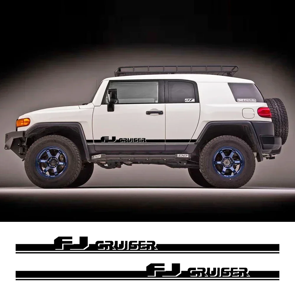 

2 шт. для Toyota FJ Cruiser 2 шт. длинные боковые наклейки на дверь виниловая пленка ПВХ наклейки авто внешнее украшение тюнинговые аксессуары полоски