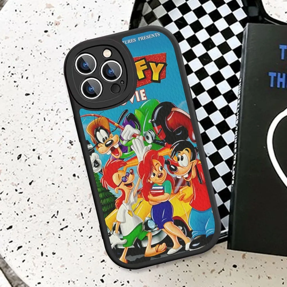 Disney an extremely goofy Phone Case Hard Leather For iPhone 14 13 12 Mini 11 14 Pro Max Xs X Xr 7 8 Plus Fundas