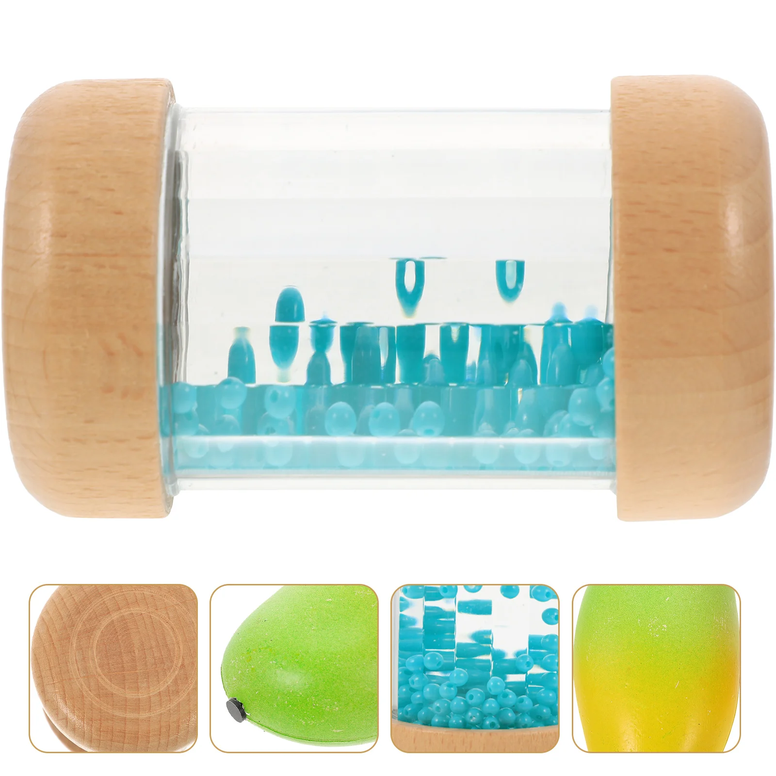 Pioggia Sound Maker Giocattoli Strumento musicale per bambini Giocattolo per bambini Scuotere le mani Perline Fall Hit Board Insegnamento dello sviluppo cognitivo
