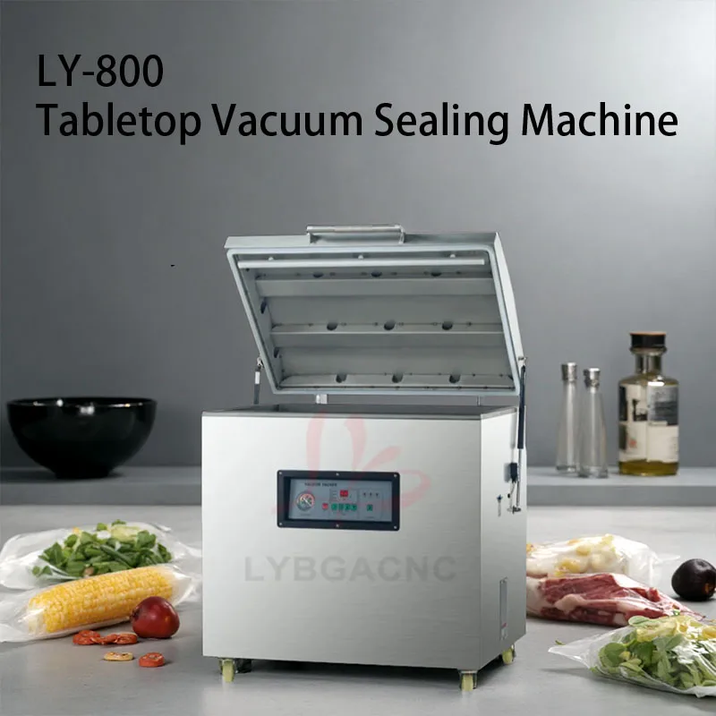

LY-400 Tabletop Vacuum sealing machine customized Double sealing strip Vacuum bin 436*420*75mm Sealing length 400mm