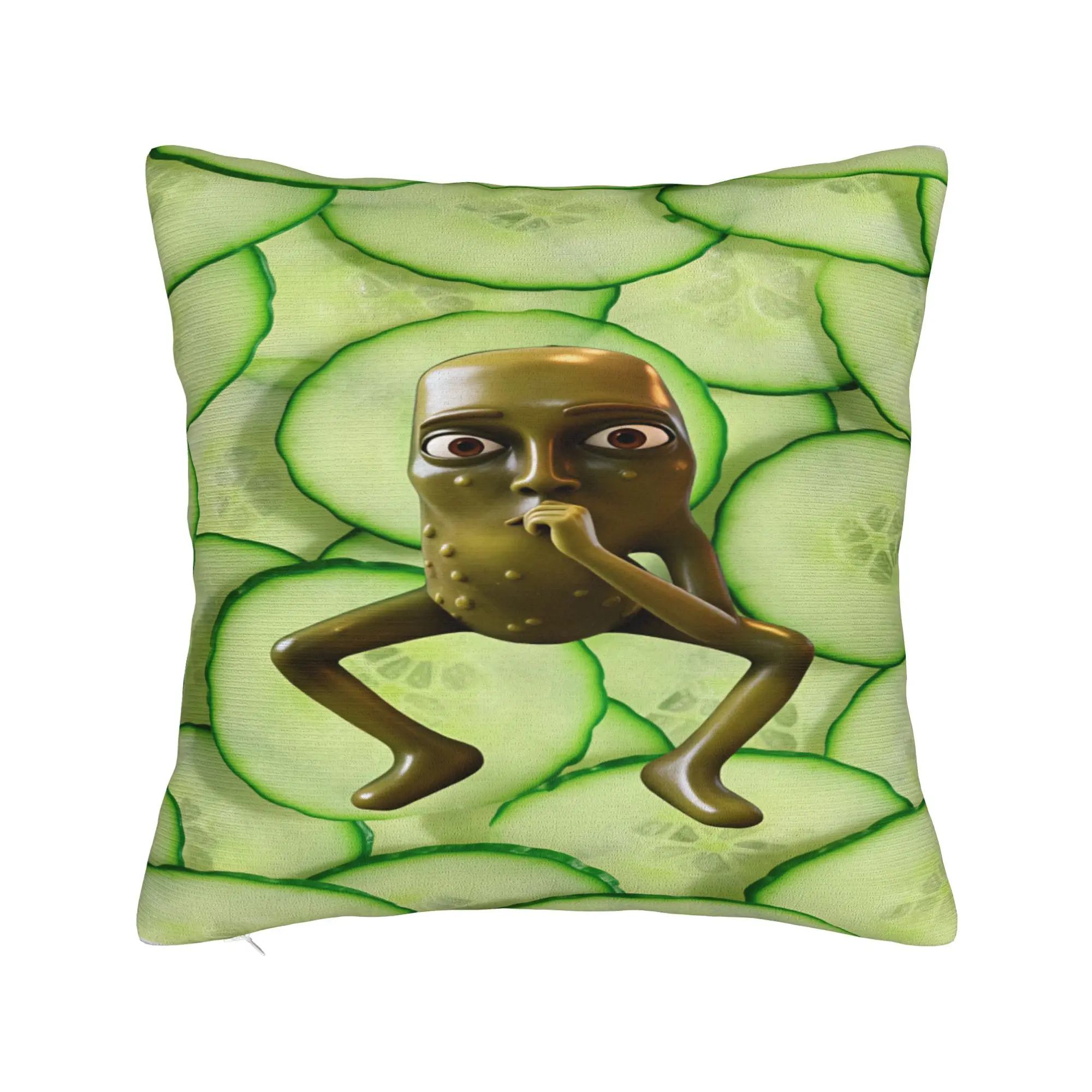 Pillow Cover Cucumber Shaped Tung Hushing Gesture  Morden Pillow Case For Sofa Home Decoration Pillowcases