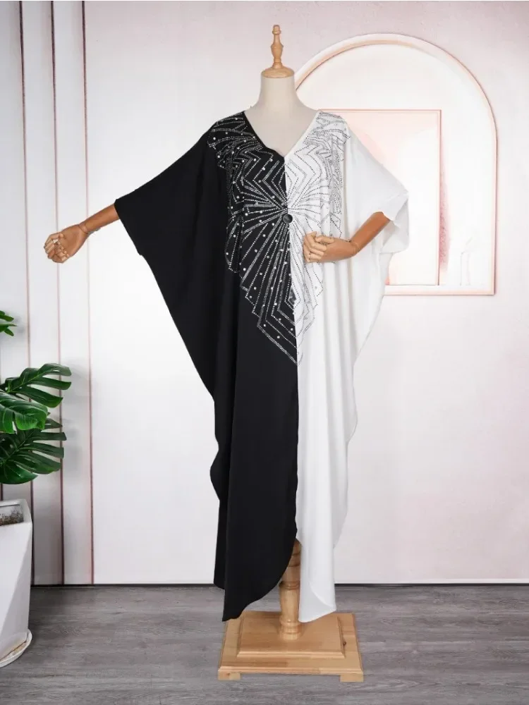 

African Dresses For Women Elegant Polyester 2025 New Muslim Fashion Abayas Dashiki Robe Kaftan Long Maxi Dress Turkish Africa