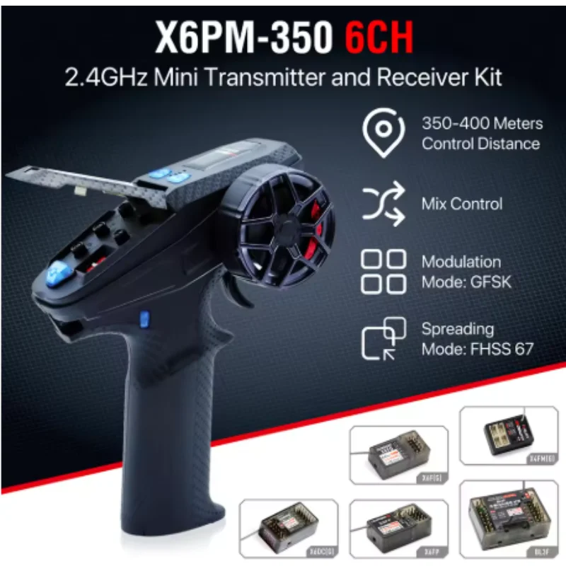 

DumboRC X6PM-350 RC Transmitter2.4G 6CH RC Remote Controller with Receiver X6FG /X6FP / BL3F /BL3FG / X4FM /for RC Car Boat Tank