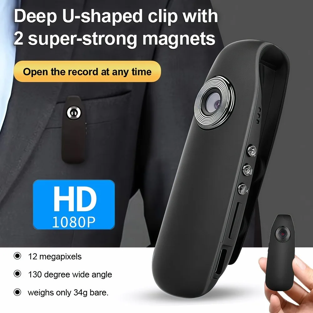 1080P Digtal Small Mini Camera Magnet Camcorder Bodycam Pen Micro Body Cam Motion Detect Sports DV DVR Video Recorder