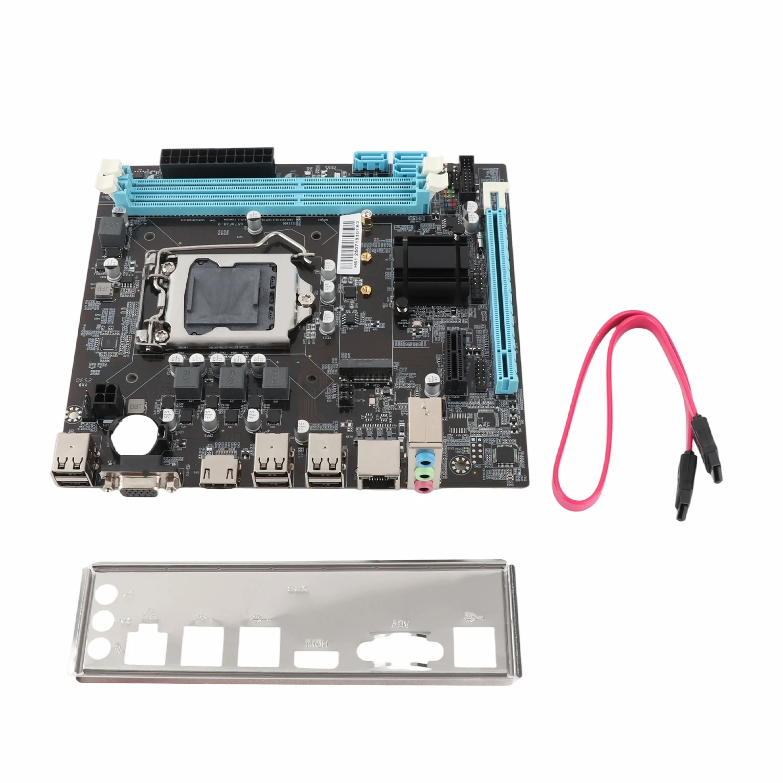 لوحة أم للكمبيوتر المكتبي H61 6 USB2.0 DDR3 M.2 NVMe NGFF 100Mbps LAN Micro ATX اللوحة الأم لـ LGA1155 المقبس I3 I5 I7