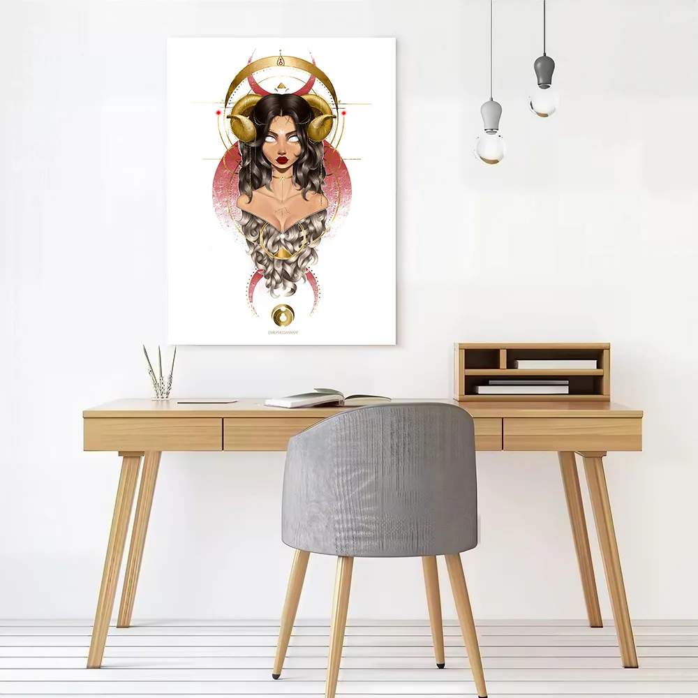 Aries Canvas Wall Art Poster Custom Wall Paintings Personalized Photo Printing for Decor Living Room Decoration Bedroom Painting