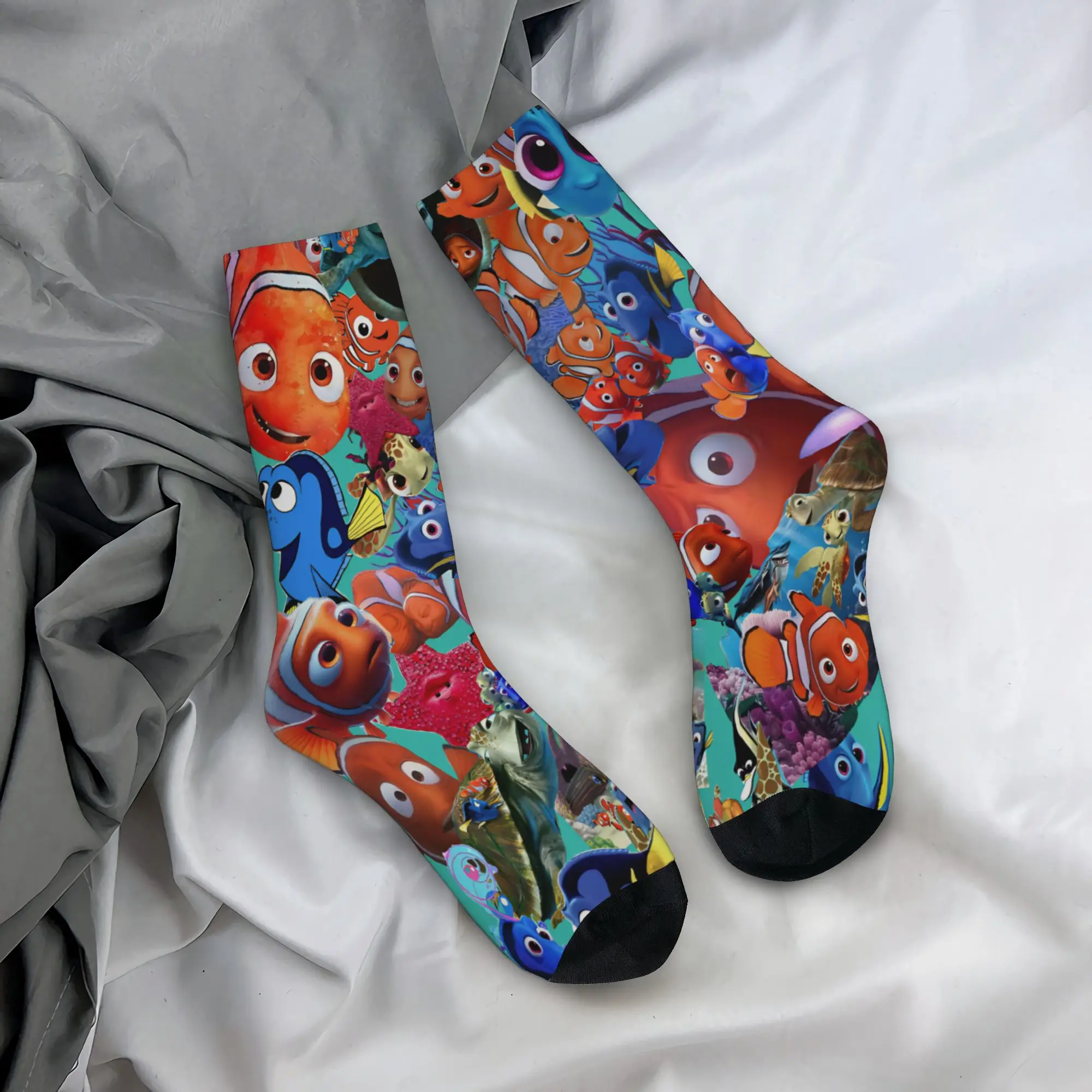 Nemos cartoon fish Design Socks Merchandise for Unisex Non-slip Sock