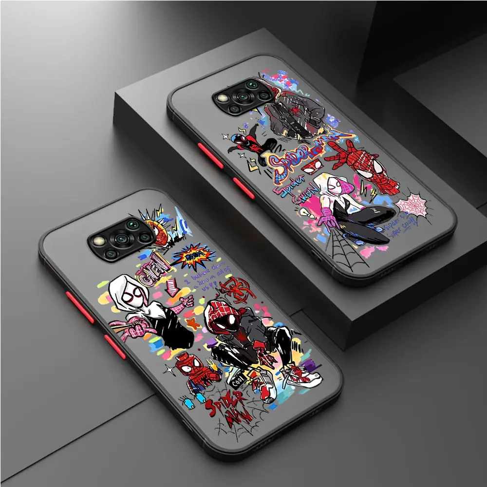 Marvel Sipiderman Gwen Phone Case for Xiaomi Poco M5s C51 C50 F3 X4 GT X5 Pro X4 Pro M5 X3 NFC C40 X3 Shockproof Cover