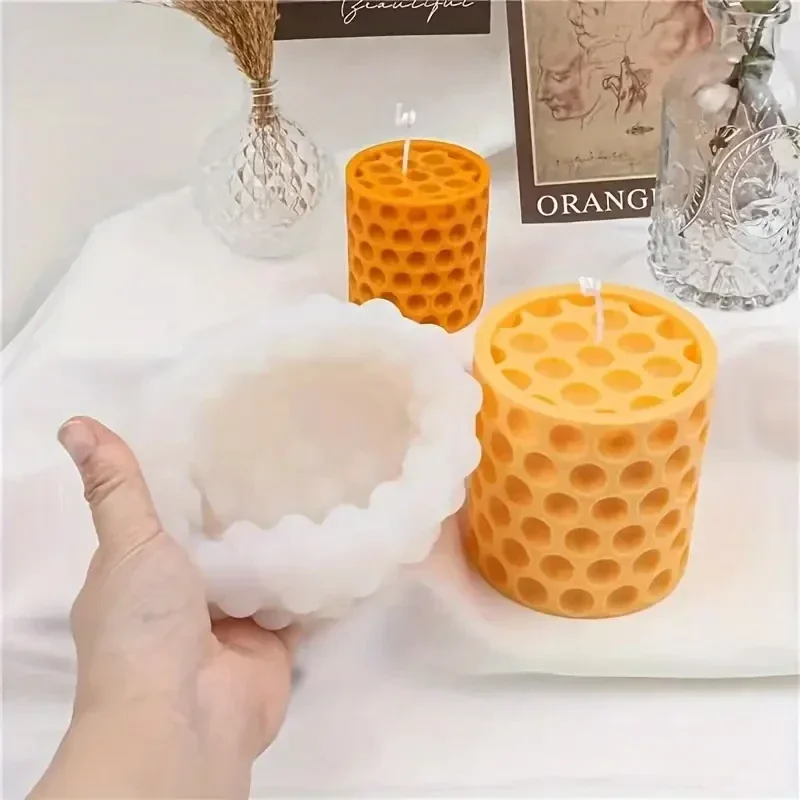 

DIY цилиндрическая форма для свечей, силиконовая форма для свечей, силиконовые формы для мыла ручной работы, формы для торта из смолы, 3D художественная восковая свеча