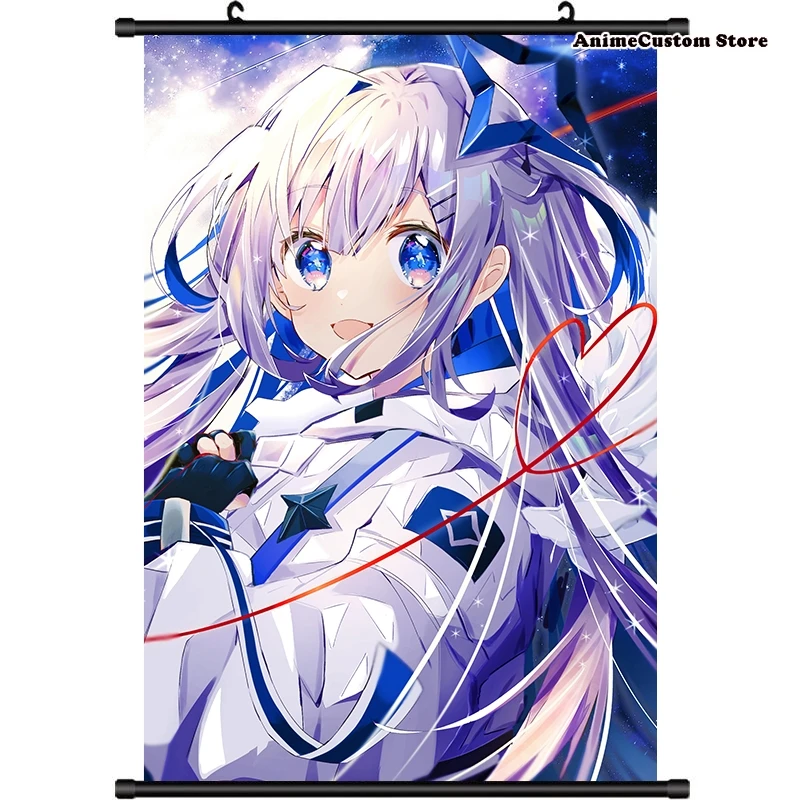 Anime Hololive YouTuber Amane Kanata Cosplay Wall Scroll Roll Painting Poster Hang Poster Home Decor Collection Art Xmas Gift