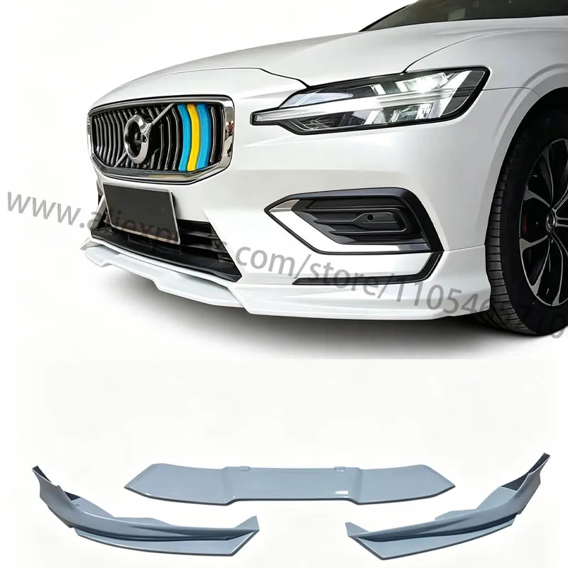 

For 2020-2024 Volvo S60 V60, Front Bumper Lip, Front Chin Body Kit