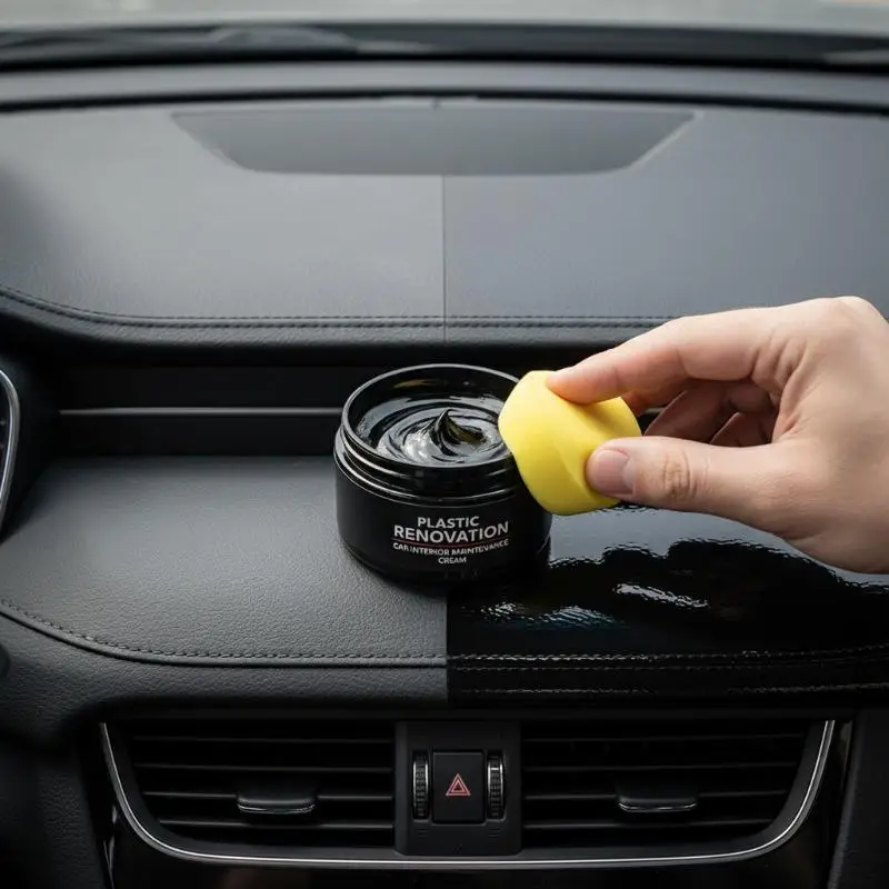 Car Interior Refurbishment Cream Leather Plastic Repair Wax 120ml Anti Scratch Cleaner for Dashboard Seats Door Panels
