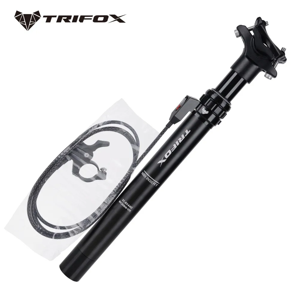 TRIFOX Telescopic Seatpost 30.9/31.6/33.9mm Bicycle Dropper 440mm Internal Routing External Cable Remote