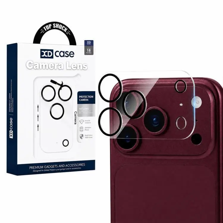 HD Clear Tempered Glass Camera Lens Protector Anti Scratch Full Coverage Lens Protective Film for iPhone 18 Pro/Max