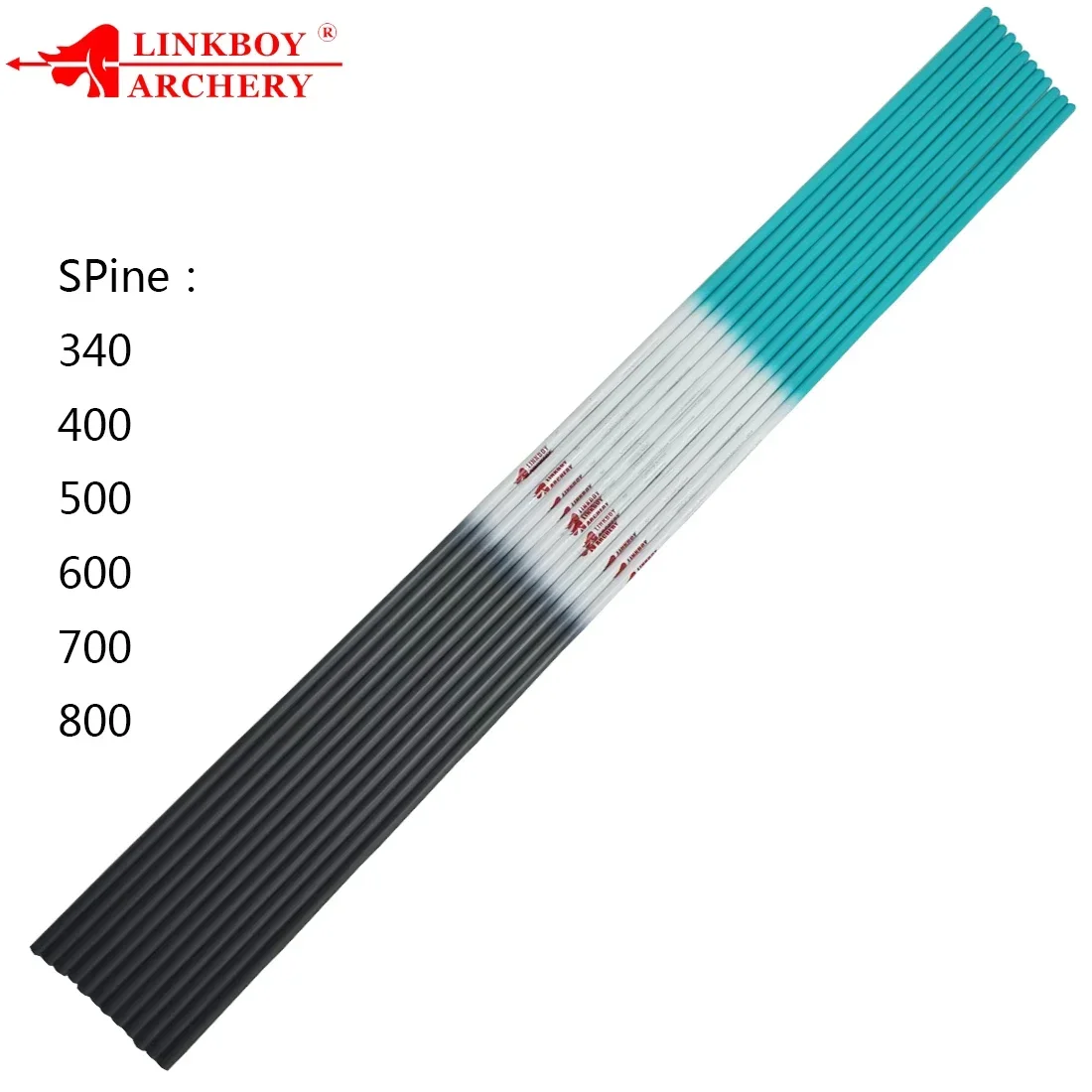 12pcs Linkboy Archery Pure Carbon Arrows Shaft ID6.2MM Spine 340 400 500 600 700 800 32inch Bow Hunting
